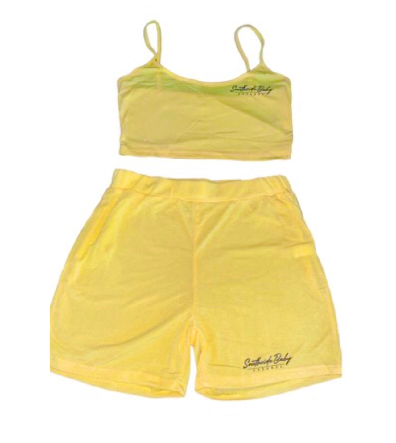 Script SSB Biker Short Set - Yellow