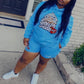 Original SSB Embroidered Short Set - Light Blue