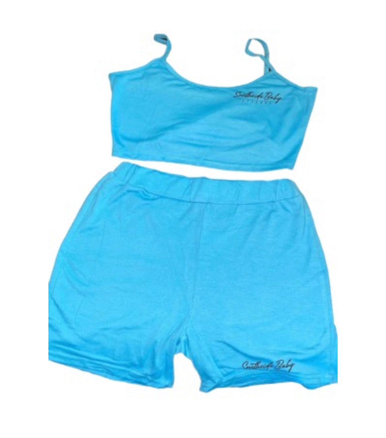 Script SSB Biker Short Set - Turquoise